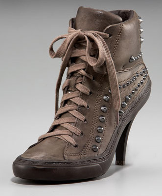 Ash studded heel sneaker bootie