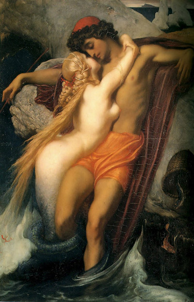 Frederic-LEIGHTON-The-Fisherman-and-the-Syren-1858