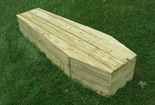 Old Time Wooden Coffin